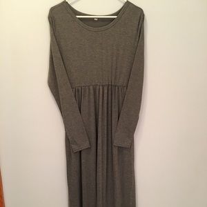 Long Grey Maxi Dress